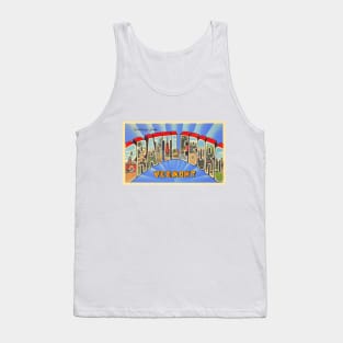 Greetings from Brattleboro Vermont - Vintage Large Letter Postcard Tank Top